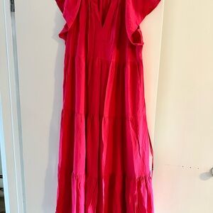 Calvin Klein Hot Pink Maxi Dress